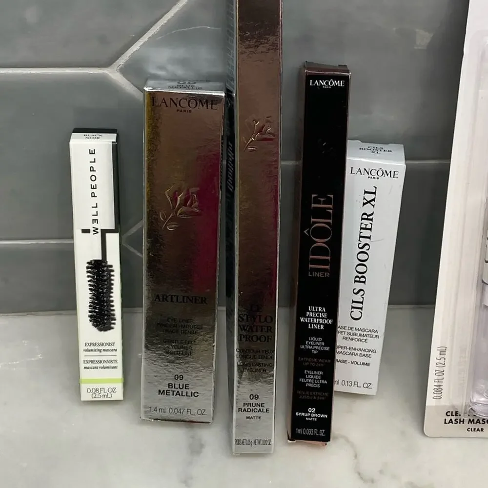 Lancome Elf Well People Milani Makeup Eye liner & mascara 7 pc bundle lot